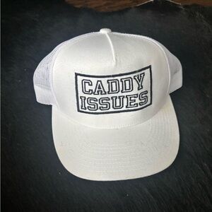 The Classic White Kids Cap with Caddy Issues Design